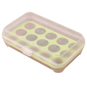 Crisper Plastic Egg Container Case Refrigerator Fresh Storage Boxs Kitchen Tools Portable Wild Picnic Egg Organizer